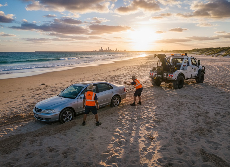Beach Bogged? How Perth Towing Experts Rescue Cars Stuck in Sand