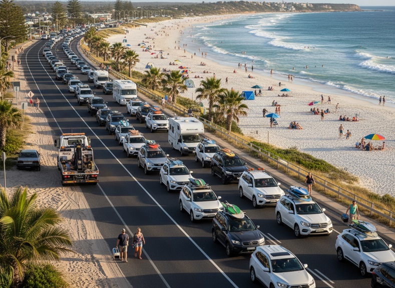 Coastal Driving Challenges: Holiday Traffic, Beaches, and Towing Services in WA