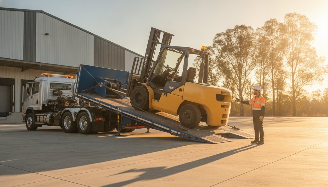 Forklift transport Perth: Professional tilt tray equipment and coverage